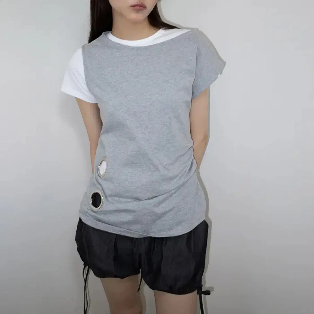 COYSEIO Flower Pintuck Skirt Charcoal | 브랜드 중고거래